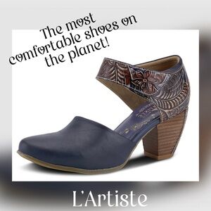 NEW!!! Never worn. L’Artiste Blue and Brown handed leather shoes.